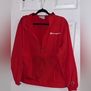 Men's Champion Packable Half-Zip Hooded Water-Resistant Jacket